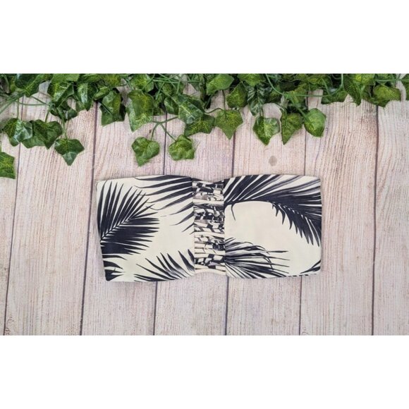 MIKOH Women's Bikini Top Strapless PALM FROND PRINT Classic Size Small - Picture 1 of 6